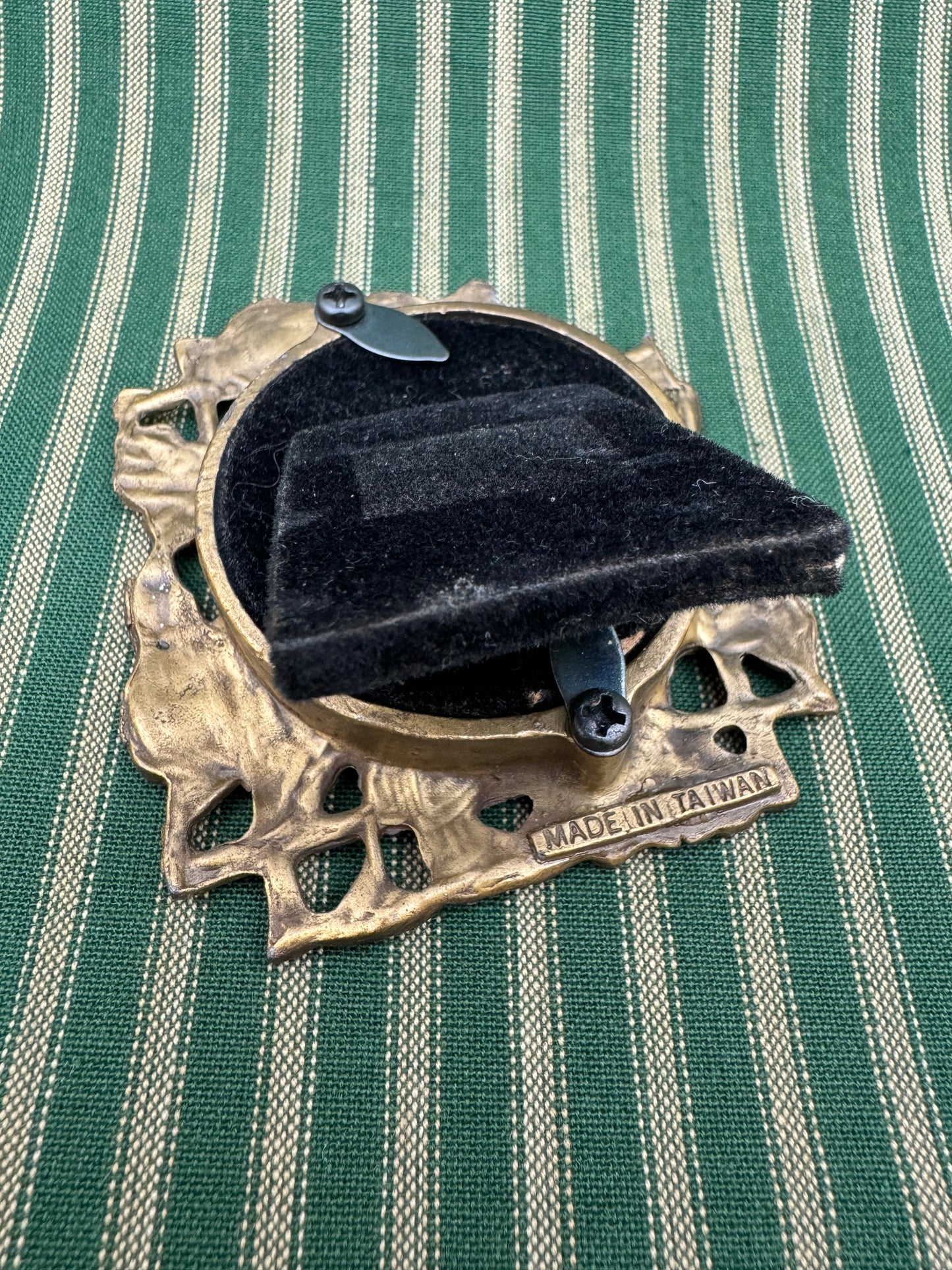 Cast Metal Floral Clock