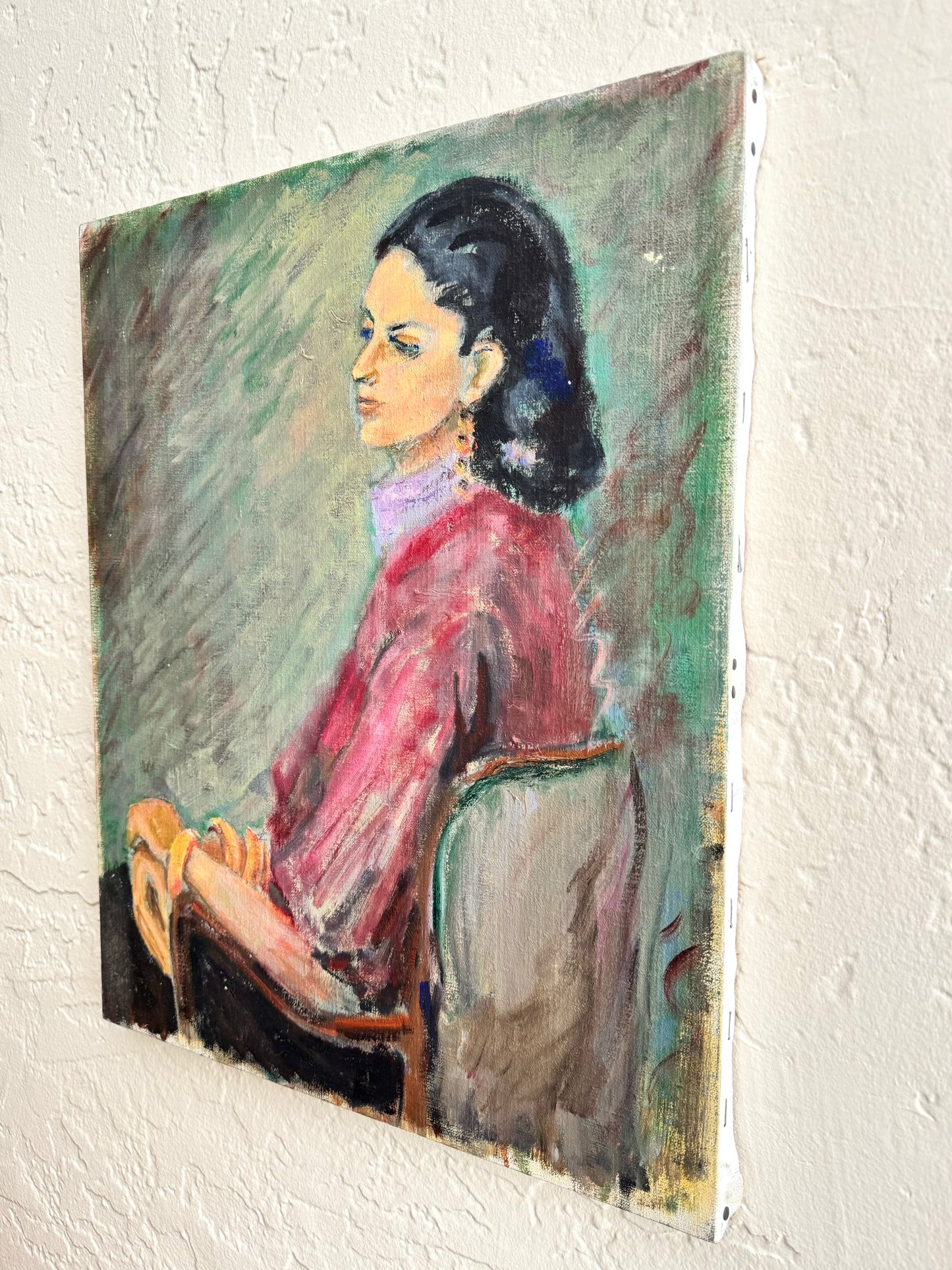 1940s Oil on Canvas Portrait