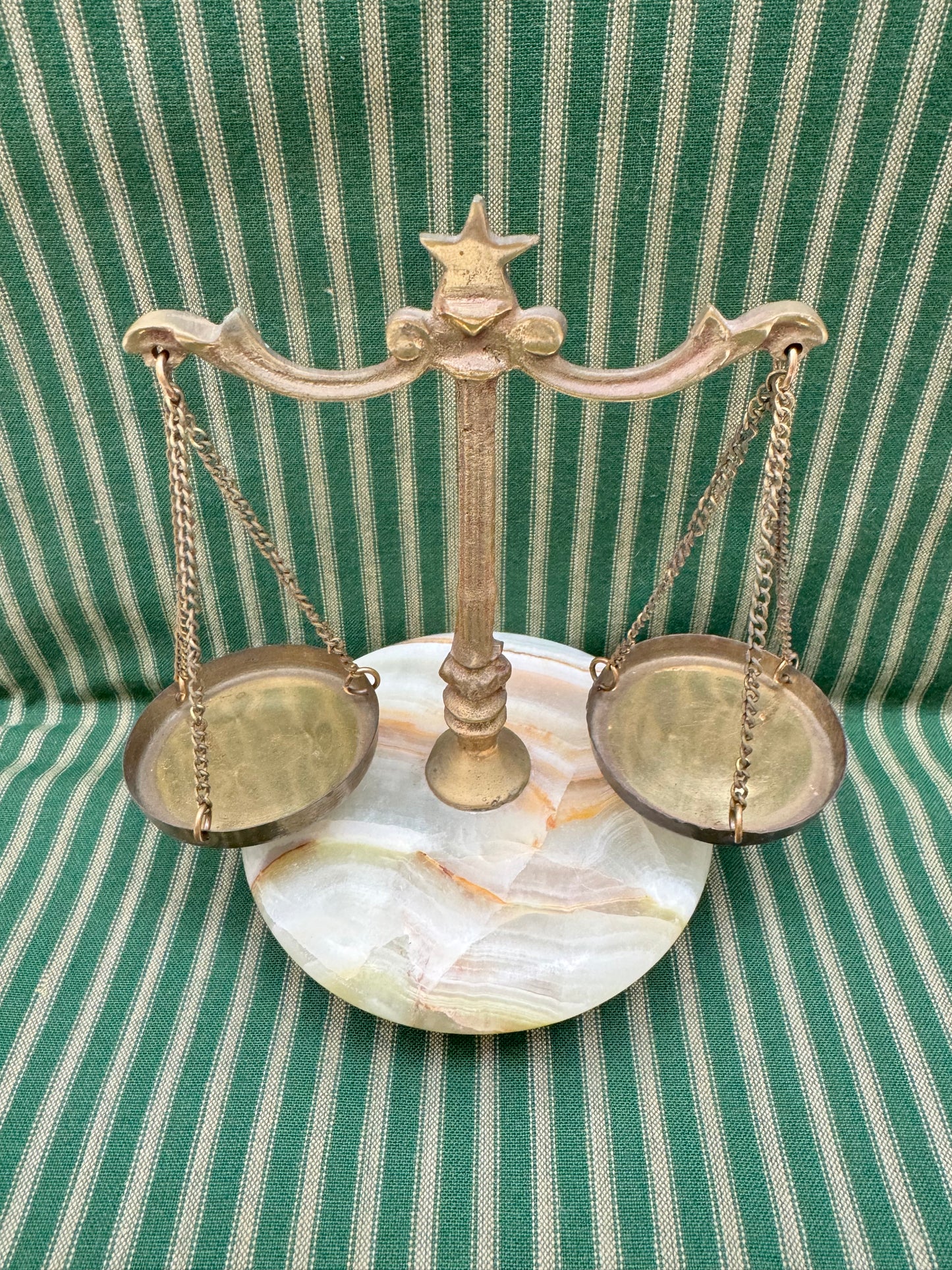 Alabaster and Brass Scale