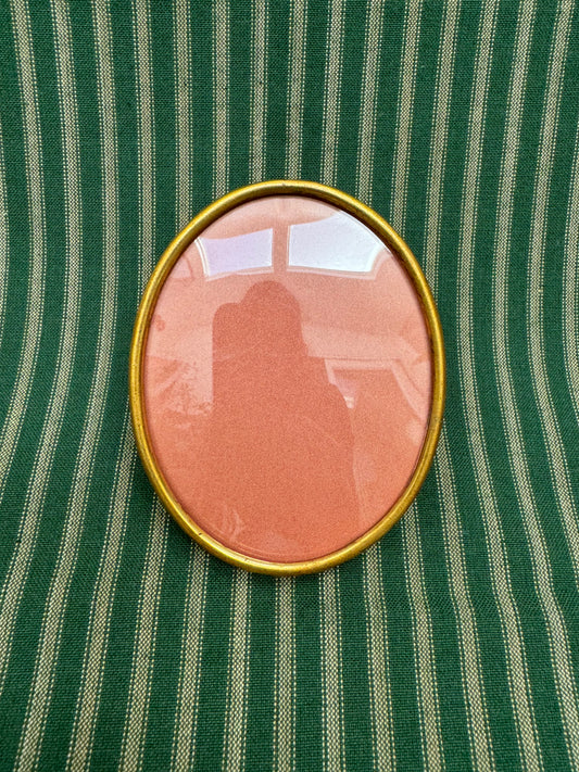 Brass Convex Glass Picture Frame with Velvet Backing