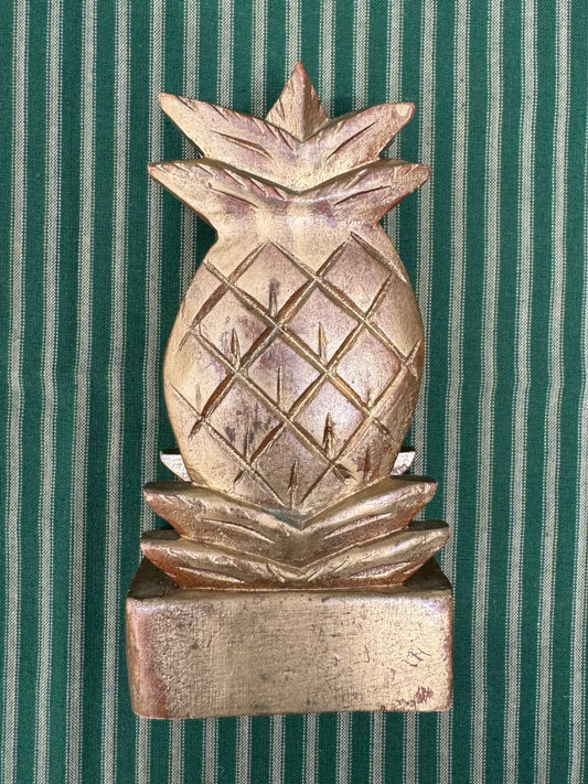 Carved Gilt Wood Pineapple Napkin/Letter Holder