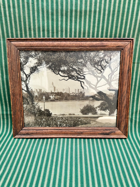 Framed Antique Silver Gelatin Photograph of Lake Merritt