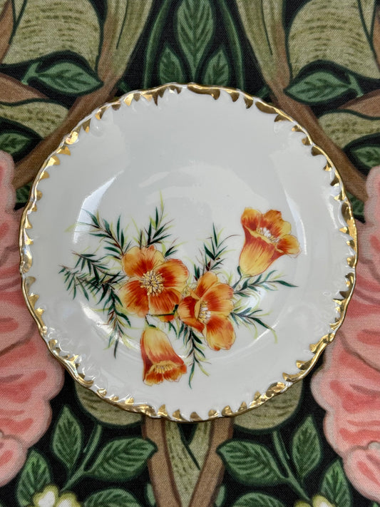 California Poppy Porcelain Plate by Wheelock